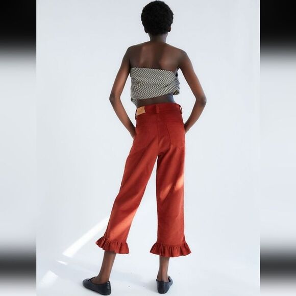 Tach Clothing Palma Pant Ruffle Corderoy Rust Colored Size L - Picture 2 of 14